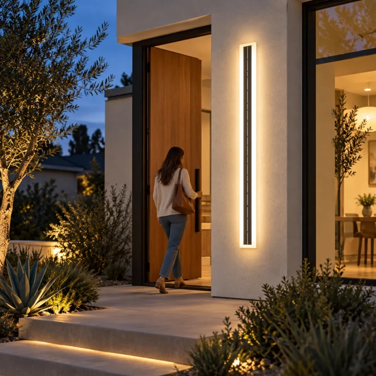 Solar Powered Wall Light 12H Auto On/Off Linear LED Strip